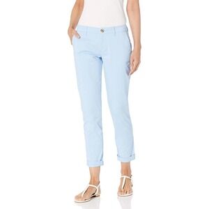 Tommy Hilfiger Hampton Chino Pants Women 14 Pastel Blue Straight Preppy Coastal